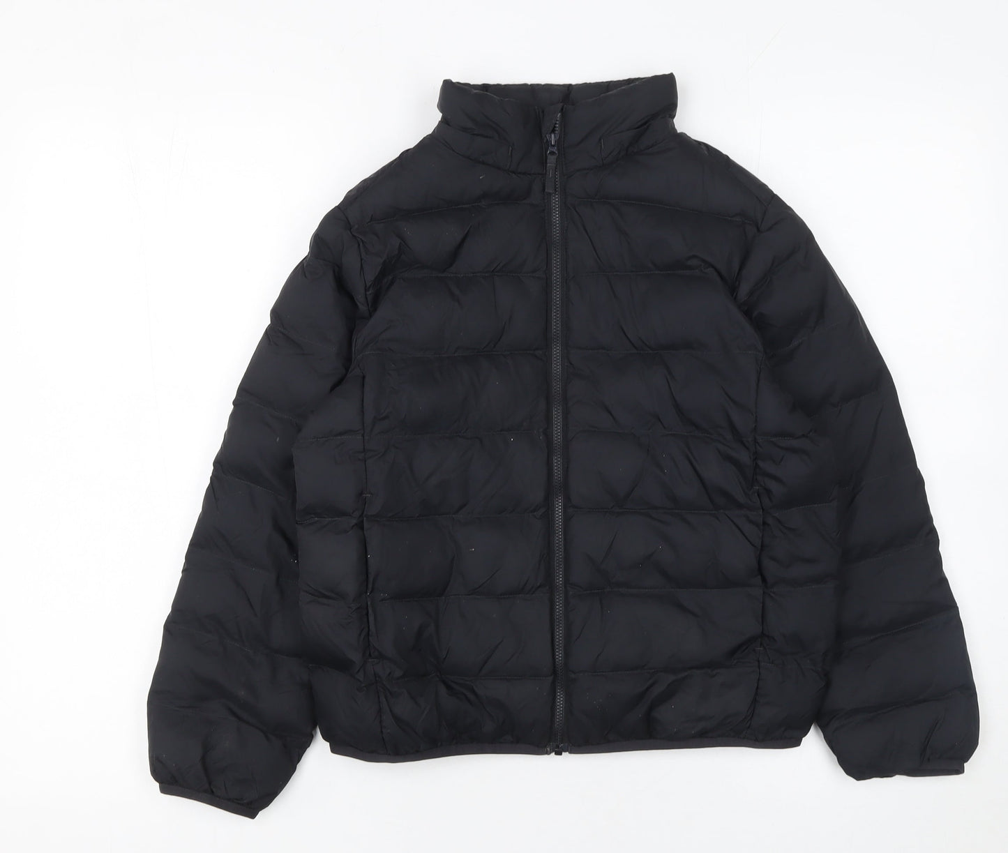 Uniqlo Boys Black 9-10 Years Puffer Jacket Lightweight Winter Coat