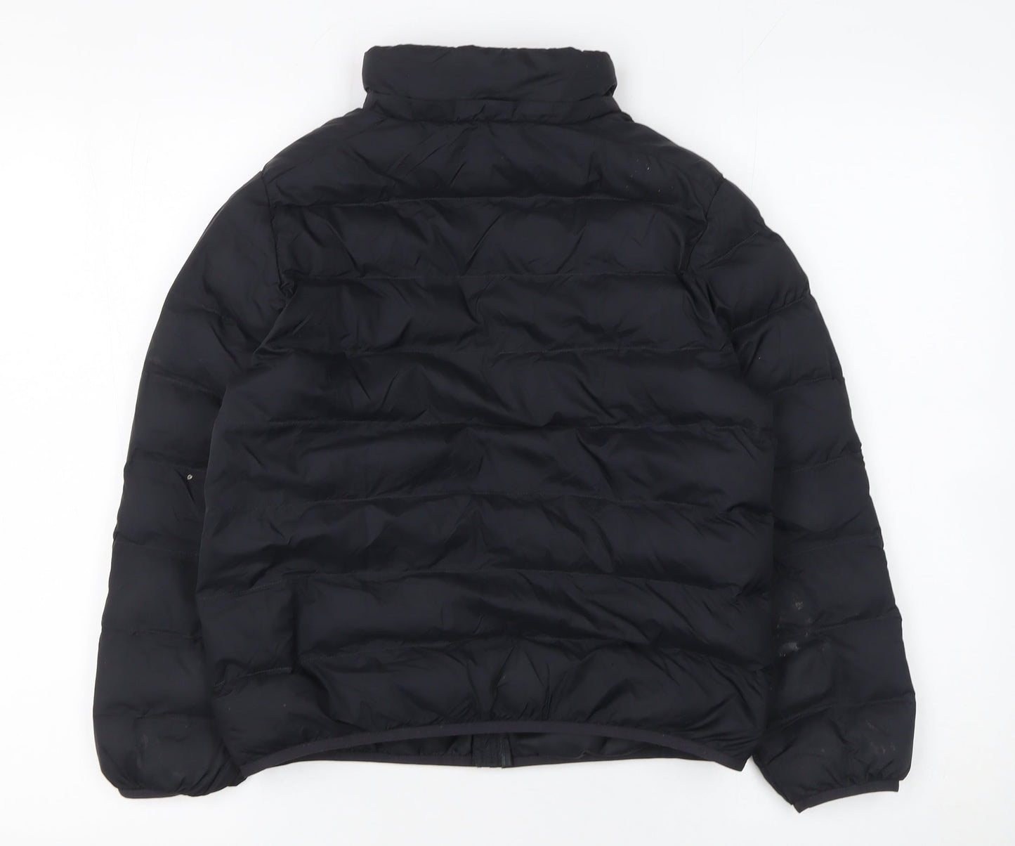 Uniqlo Boys Black 9-10 Years Puffer Jacket Lightweight Winter Coat
