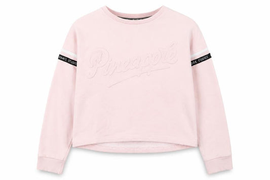 Front view of Primark girls’ pink 'pineapple' dance sweatshirt 10-11 years long sleeve pullover
