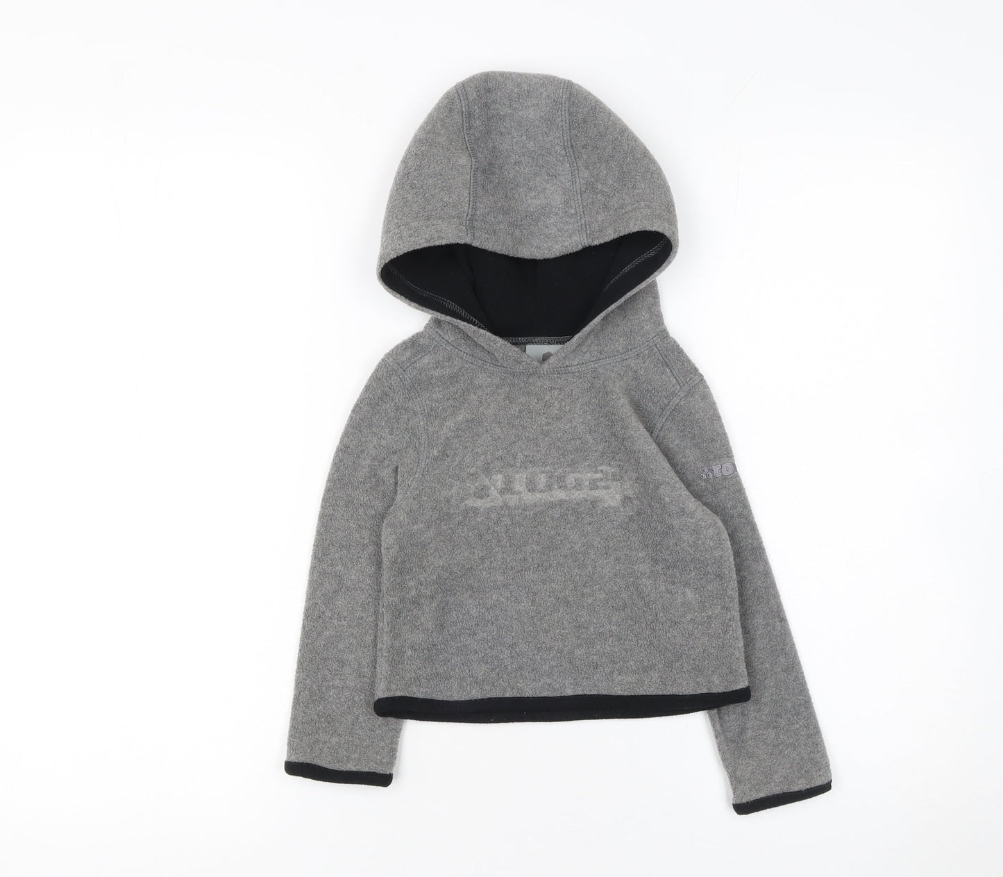 TOG24 Boys Grey Fleece Pullover Hoodie 1-2 Years Warm Winter Top