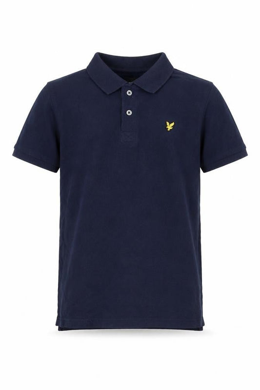 Lyle & Scott Boys Blue Polo Shirt 9-10 Years Cotton Short Sleeve
