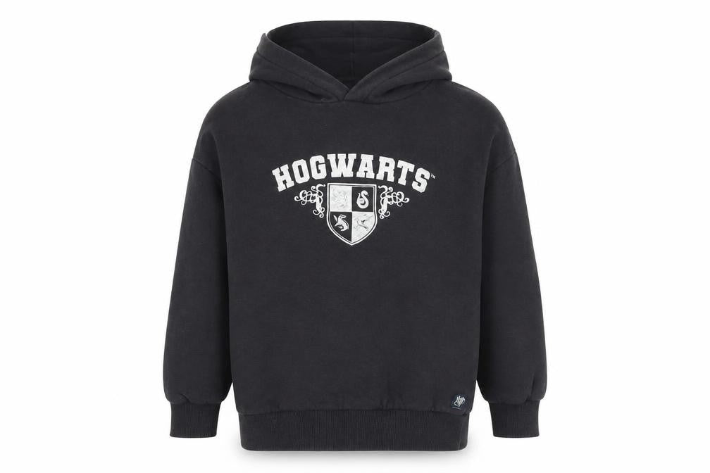 Marks and Spencer Boys Black Harry Potter Hogwarts Pullover Hoodie 7-8 Years