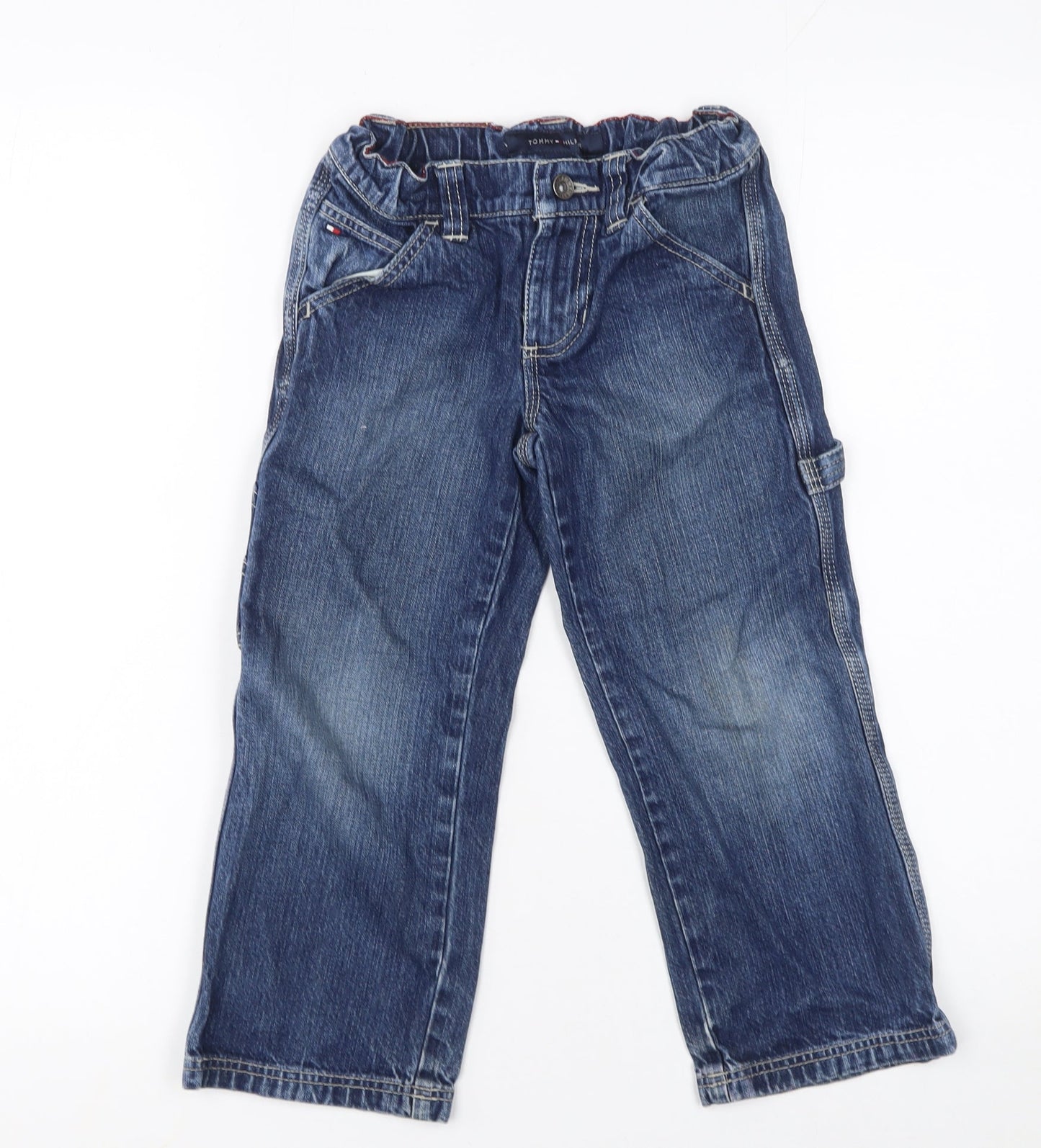 Tommy Hilfiger Boys Blue Straight Leg Jeans 5 Years Adjustable Waist
