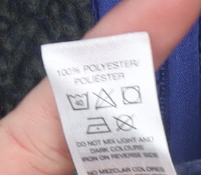 Additional view of Dunnes boys’ blue check fleece 1/2 zip pullover sweatshirt 10-11 years