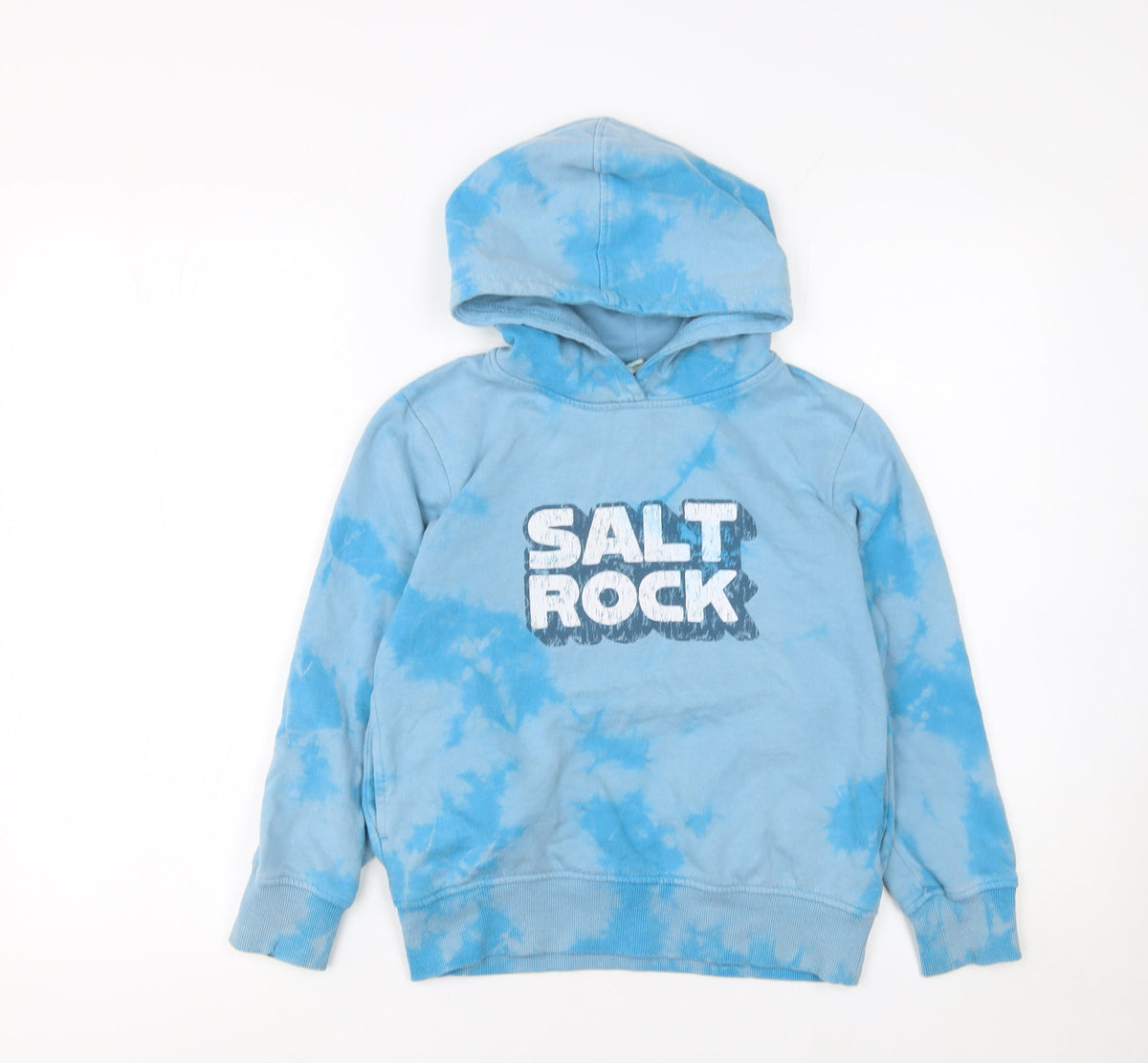 Additional front view of Saltrock boys’ blue tie dye pullover hoodie 7-8 years regular fit