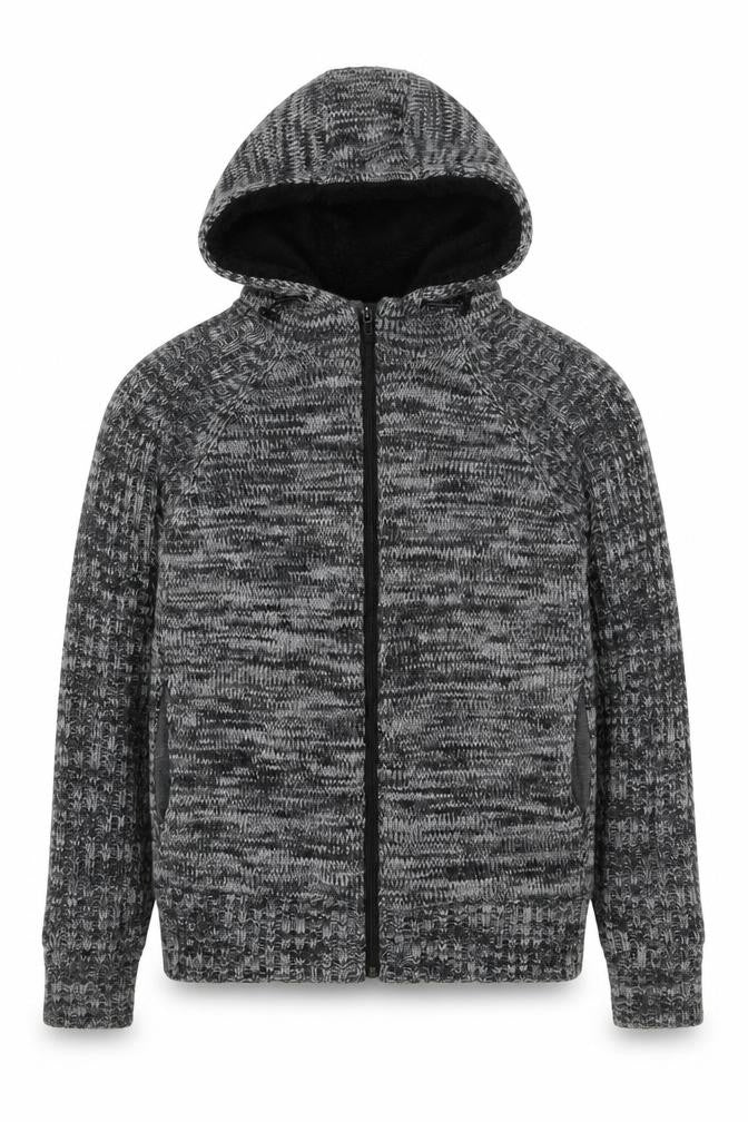 Primark Men’s Grey Knit Full Zip Hooded Jumper Size S
