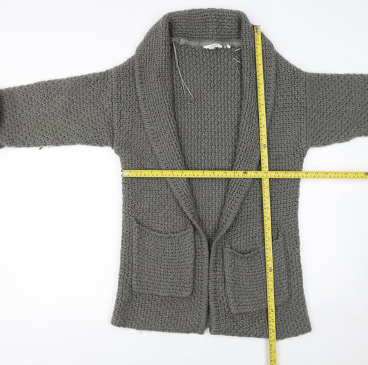 FatFace Women’s Grey Chunky Knit Longline Cardigan Size S