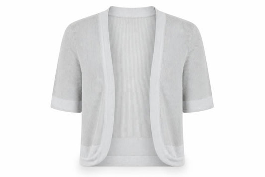 Marks and Spencer Women’s Grey 3/4 Sleeve Open Knit Cardigan Size 8