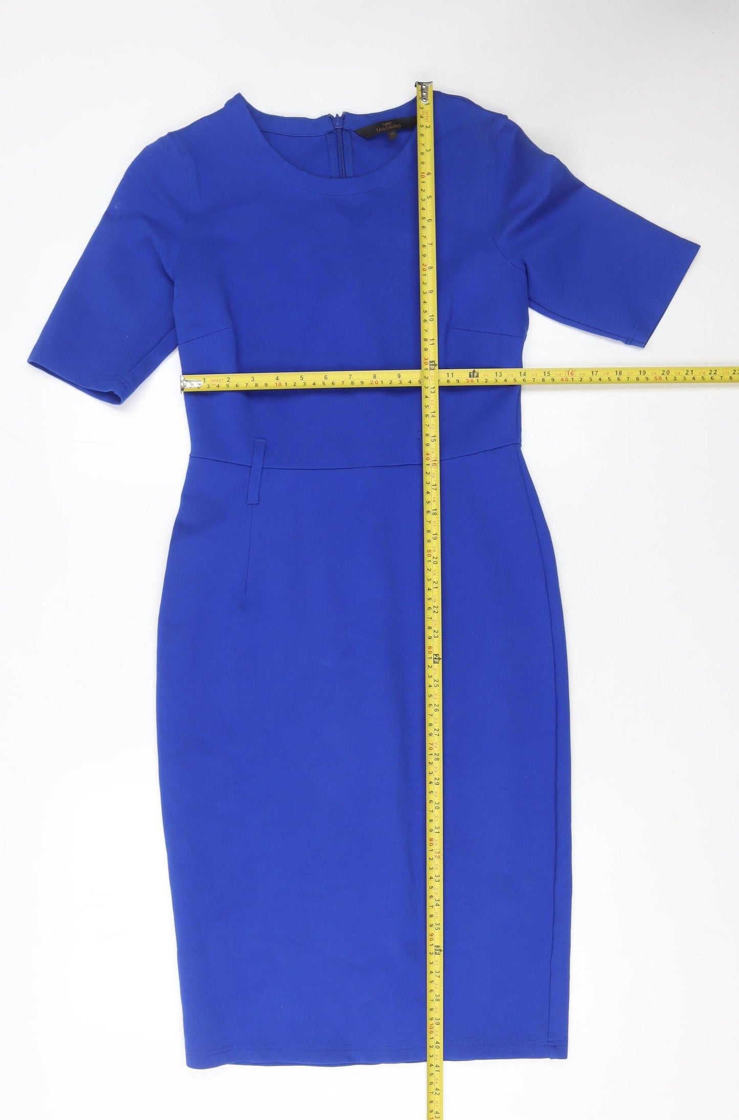 Next Women Blue Size 10 Bodycon Knee Length Short Sleeve Dress