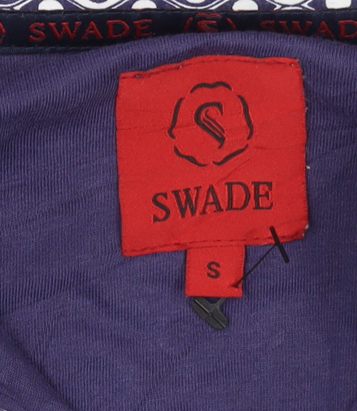Swade Men's Blue Cotton Short Sleeve Polo Shirt Size S