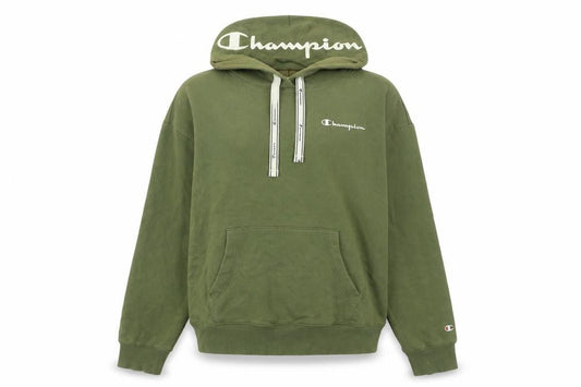 Champion Womens Green Pullover Hoodie Size L Cotton Blend Casual