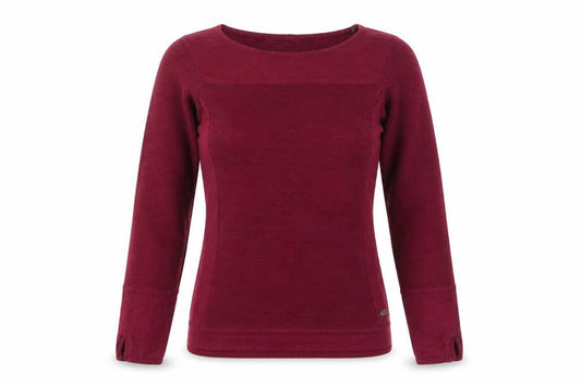 Front view of edc Women’s Red Cotton Blend Knit Jumper XS Long Sleeve