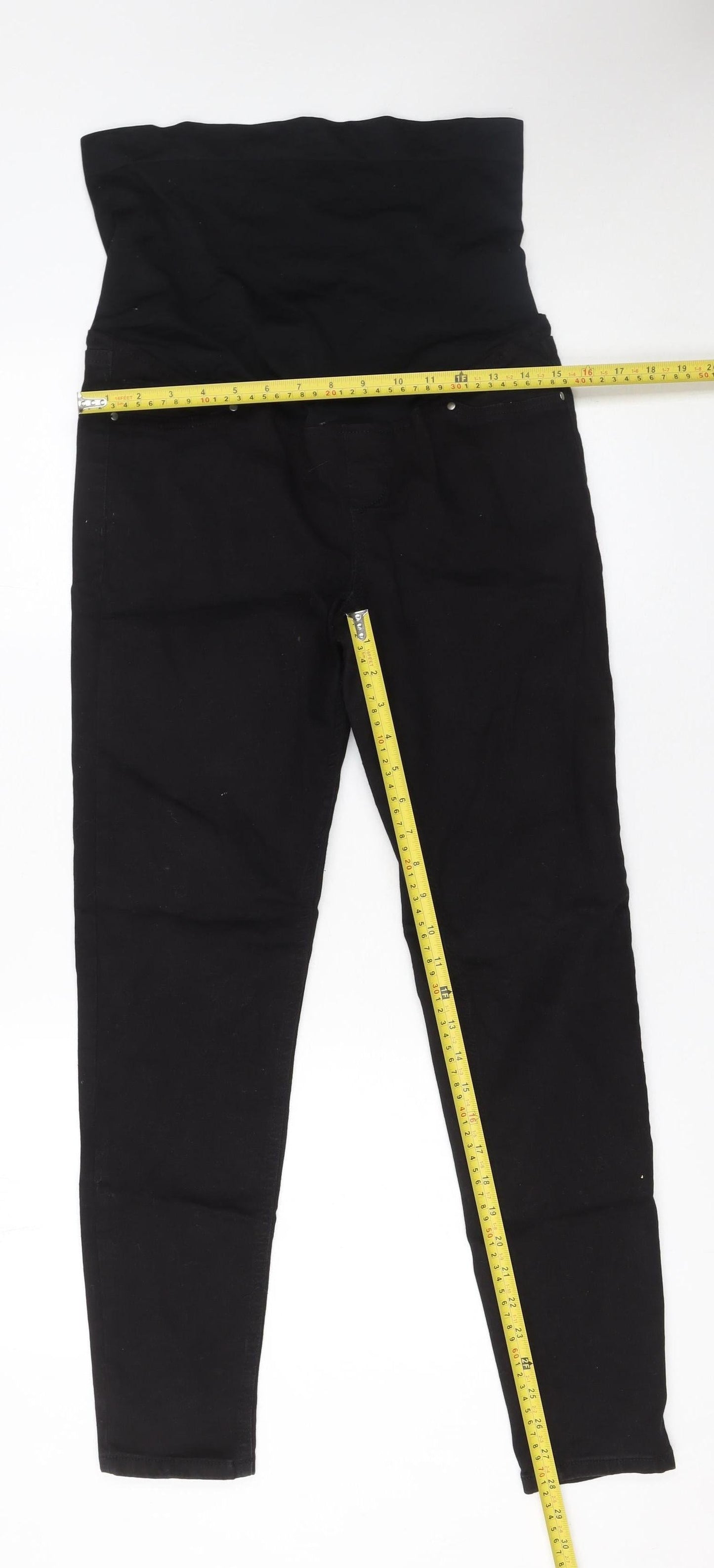Savida Women Black Size 14 Maternity Skinny Jeans High Rise Stretch