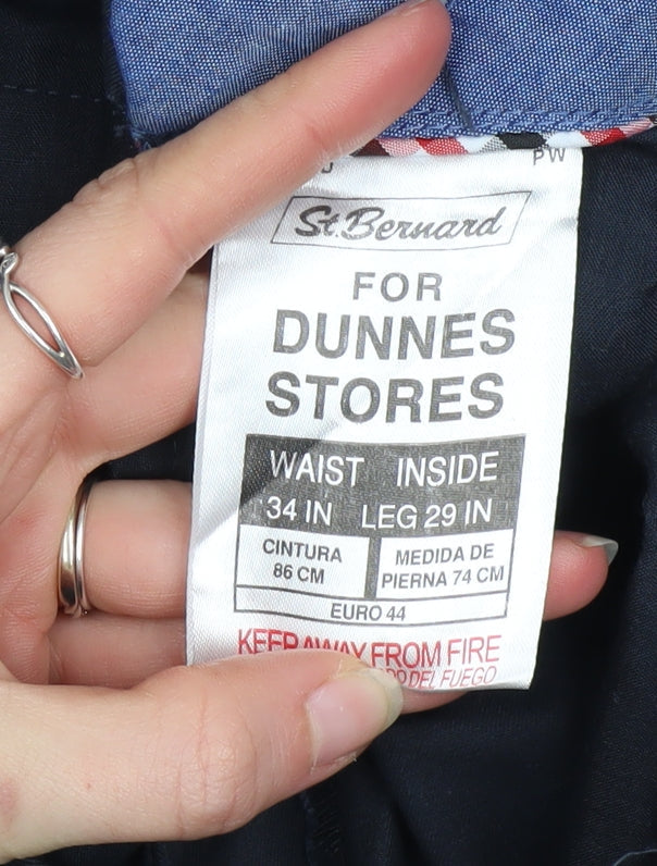 St. Bernard for Dunnes Stores Men's Blue Chino Trousers 34W 29L