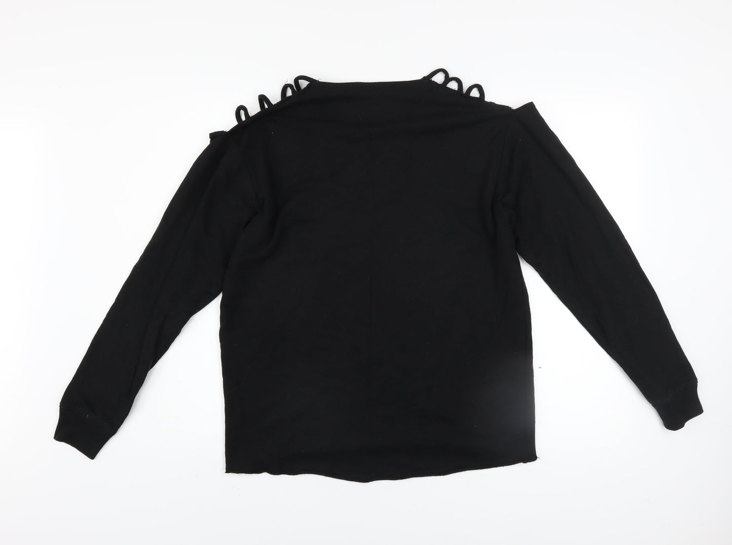 Victoria's Secret PINK Women's Black XS Sweatshirt with Cutout Shoulders
