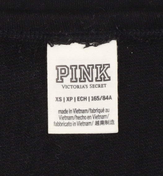 Victoria's Secret PINK Women's Black XS Sweatshirt with Cutout Shoulders