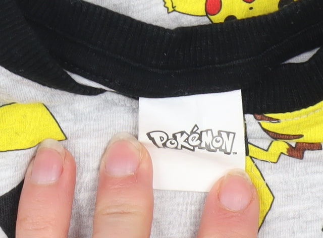 Pokémon Boys Grey Pikachu Long Sleeve Pyjama Top 6-7 Years