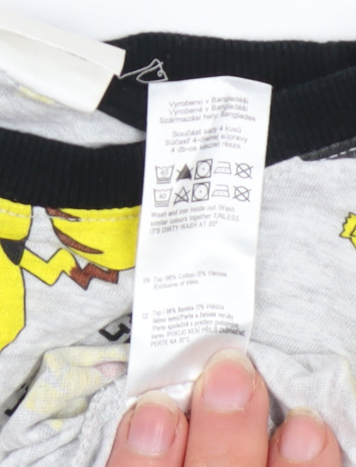 Pokémon Boys Grey Pikachu Long Sleeve Pyjama Top 6-7 Years