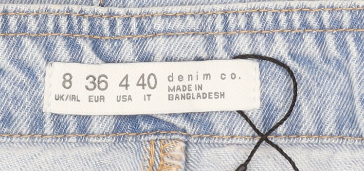 Denim Co. Women's Blue Denim Dungaree Playsuit Size 8