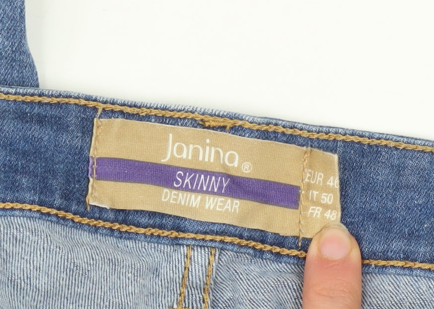 Janina Men's Blue Skinny Denim Jeans Size 36 Regular Fit