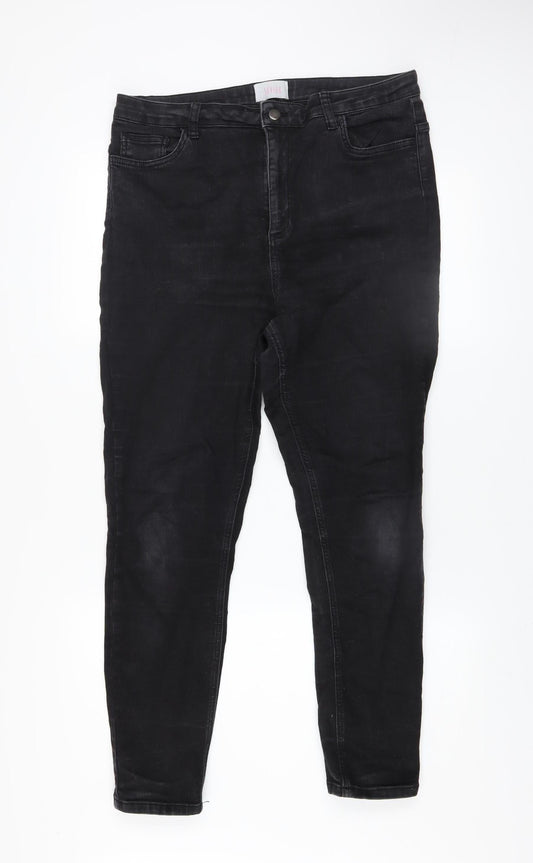 Savida Women’s Black High Rise Skinny Jeans Size 16 Stretch Denim