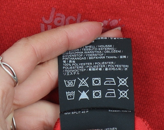 Jack Wolfskin Men's Red Crew Neck Long Sleeve Sweatshirt M Polyester