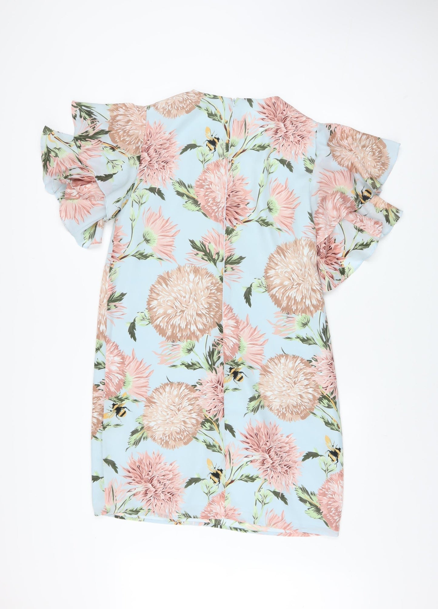 Warehouse Women's Blue Floral Shift Dress Size 12