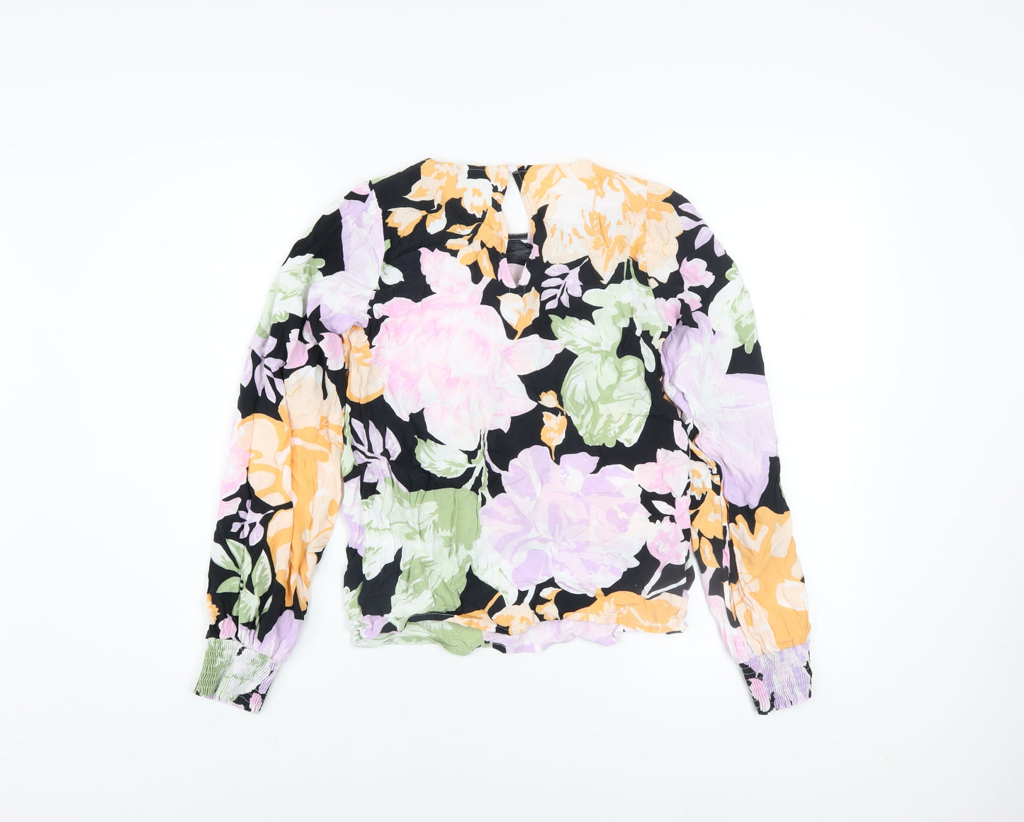 Vila Womens Multicoloured Floral Long Sleeve Viscose Tunic Blouse Size 8