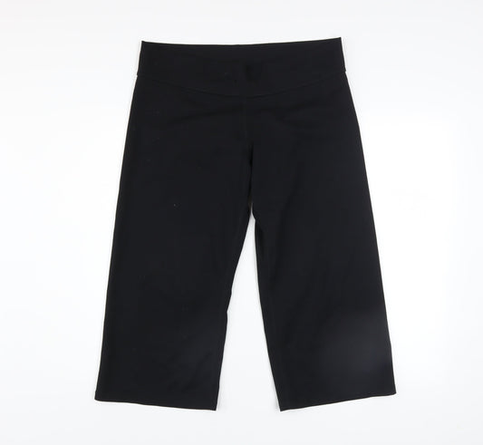 Zella Womens Black Size 10 Capri Activewear Trousers Polyester Blend Stretch