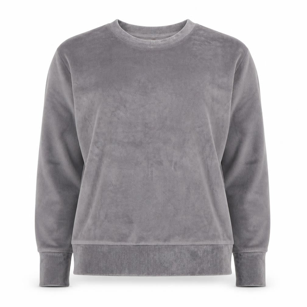 George Girls Grey Velour Long Sleeve Pullover Sweatshirt Size 8-10 Years