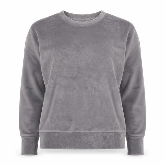 George Girls Grey Velour Long Sleeve Pullover Sweatshirt Size 8-10 Years