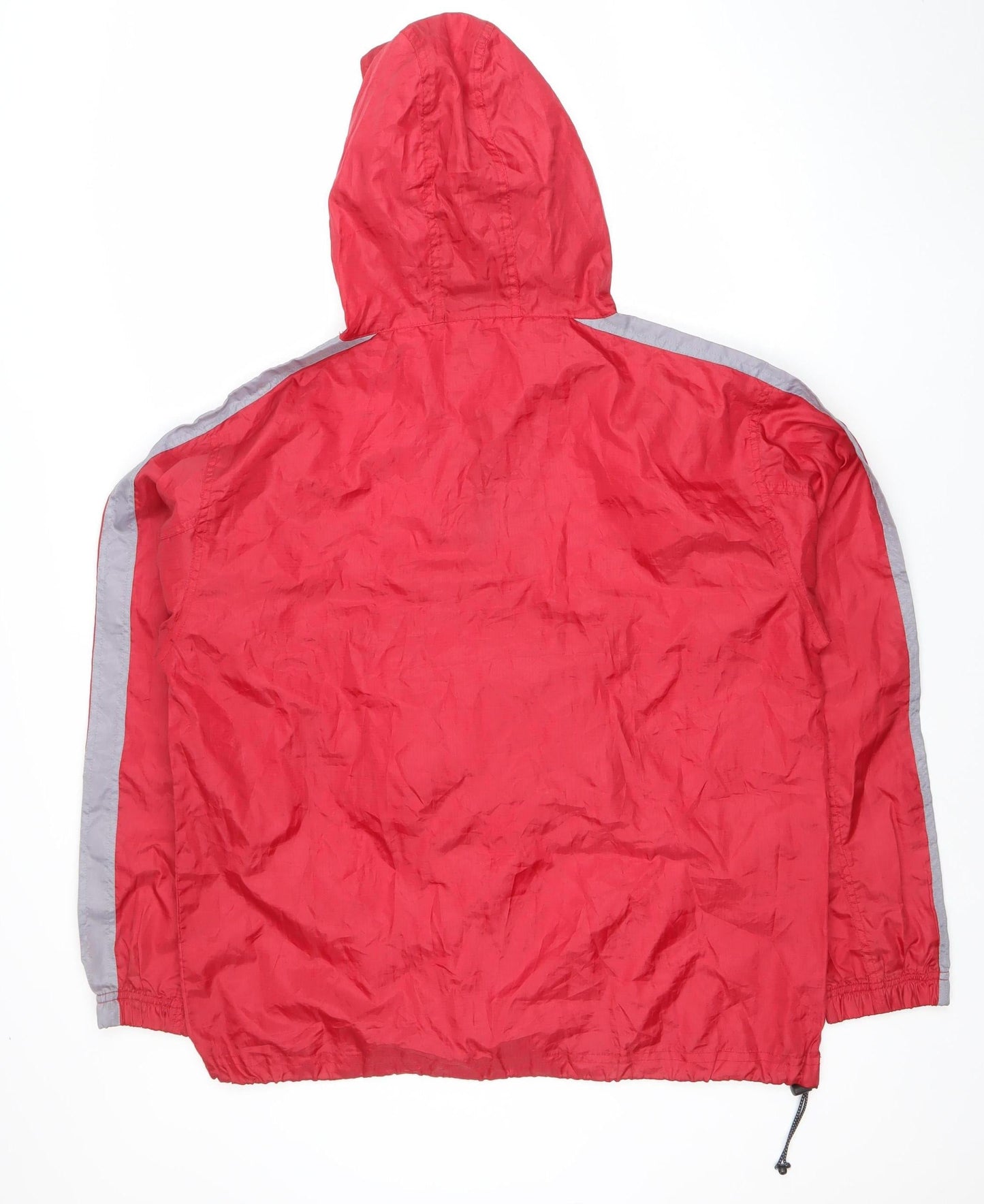 Disciple Outerwear Men's Red Anorak Jacket L Hooded Lightweight