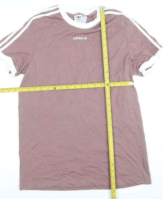 Adidas Men's Purple Short Sleeve Cotton Sports T-Shirt Size S