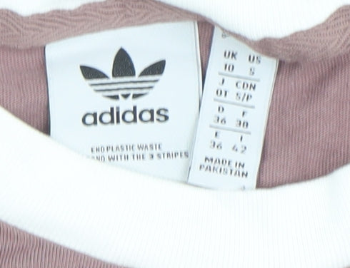 Adidas Men's Purple Short Sleeve Cotton Sports T-Shirt Size S
