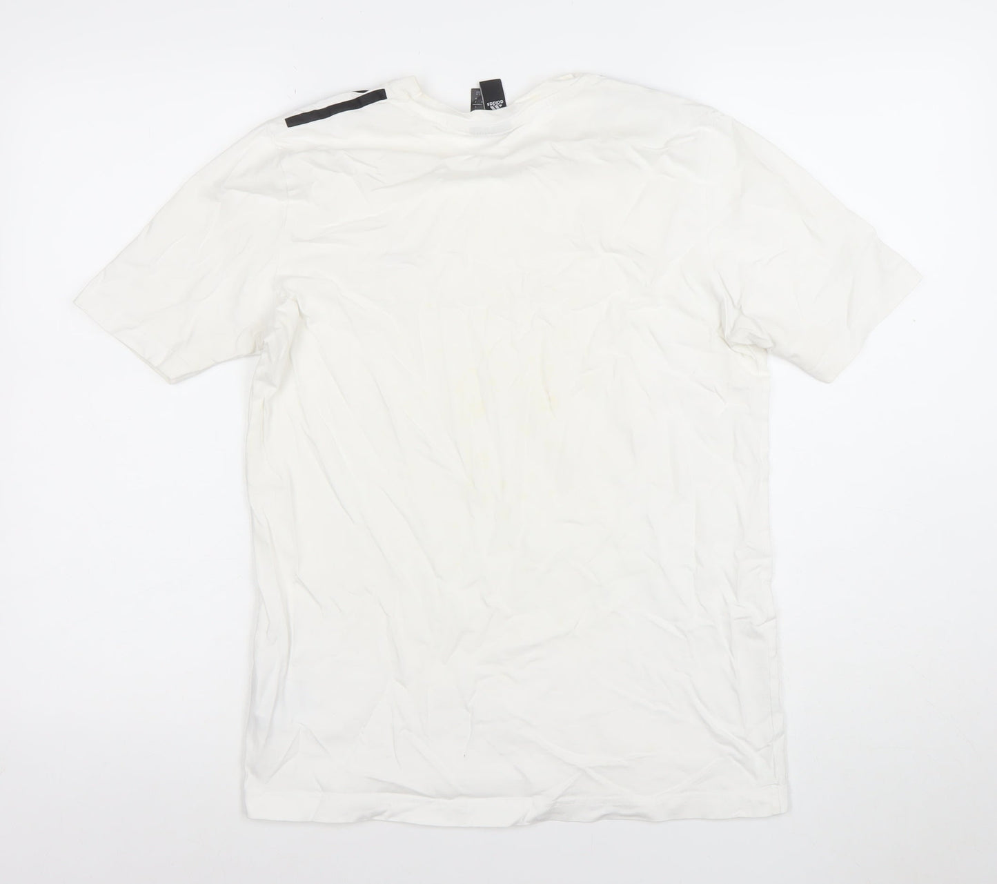 Adidas Men's White Short Sleeve Crew Neck Sports T-Shirt Size S