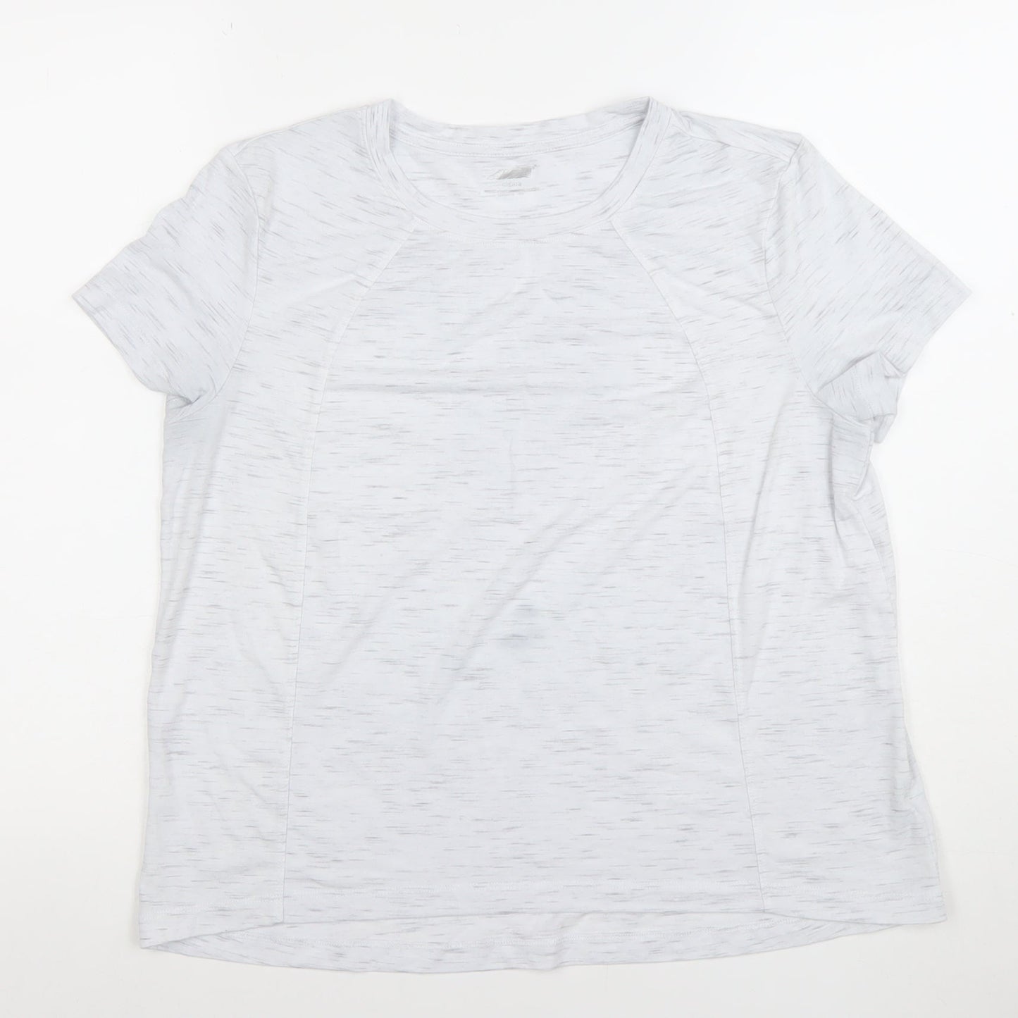 Avia Womens White Short Sleeve Activewear T-Shirt Size M