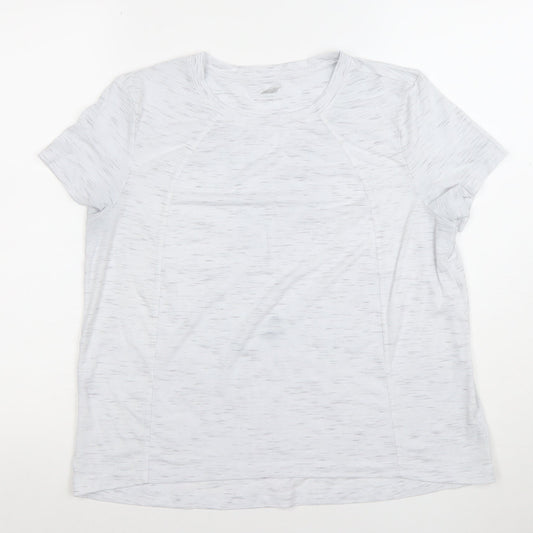 Avia Womens White Short Sleeve Activewear T-Shirt Size M