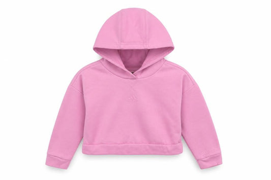 Adidas Girls Pink Pullover Hoodie 3-4 Years Logo Fleece All Seasons
