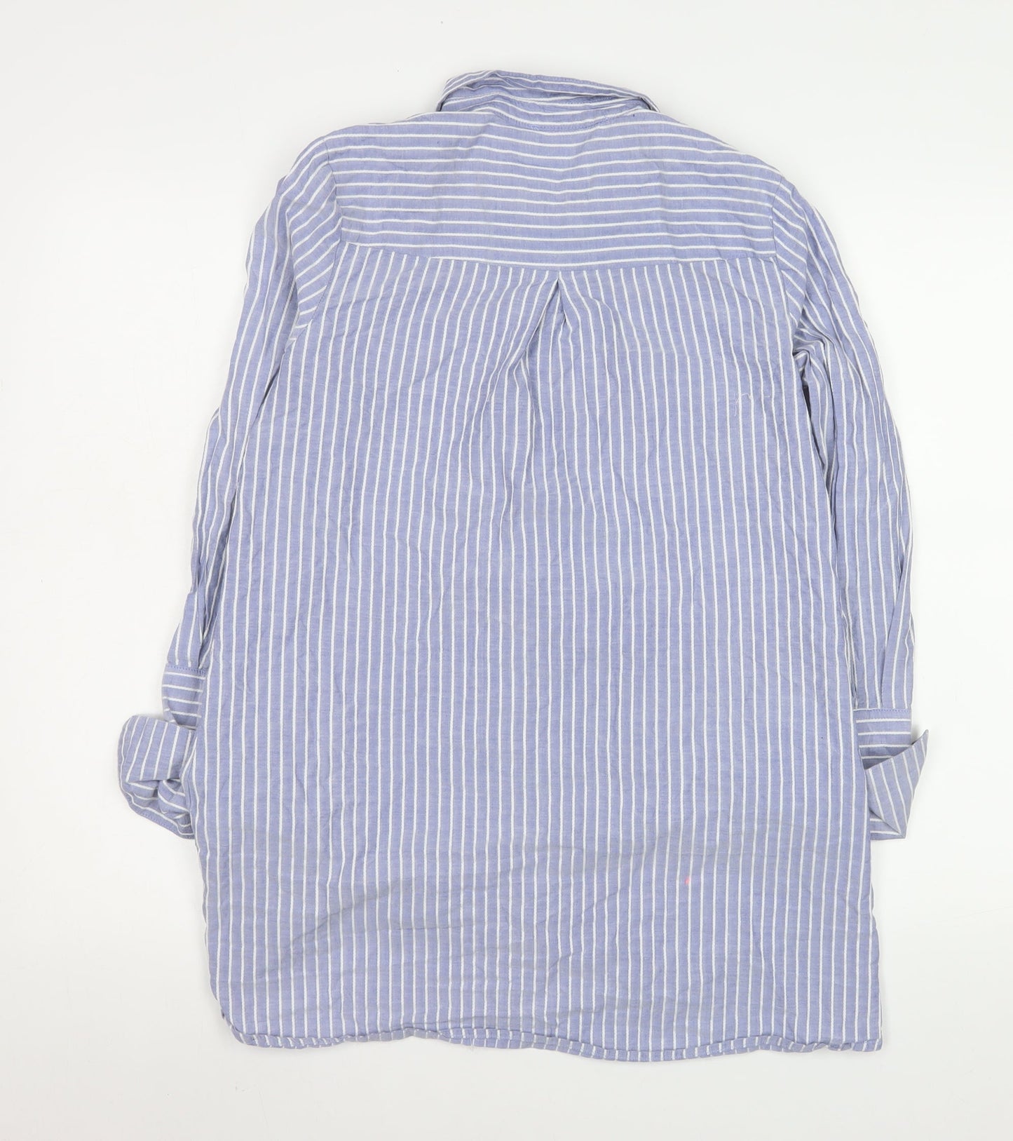 Cotton On Men Blue Striped Long Sleeve Button-Up Shirt XS
