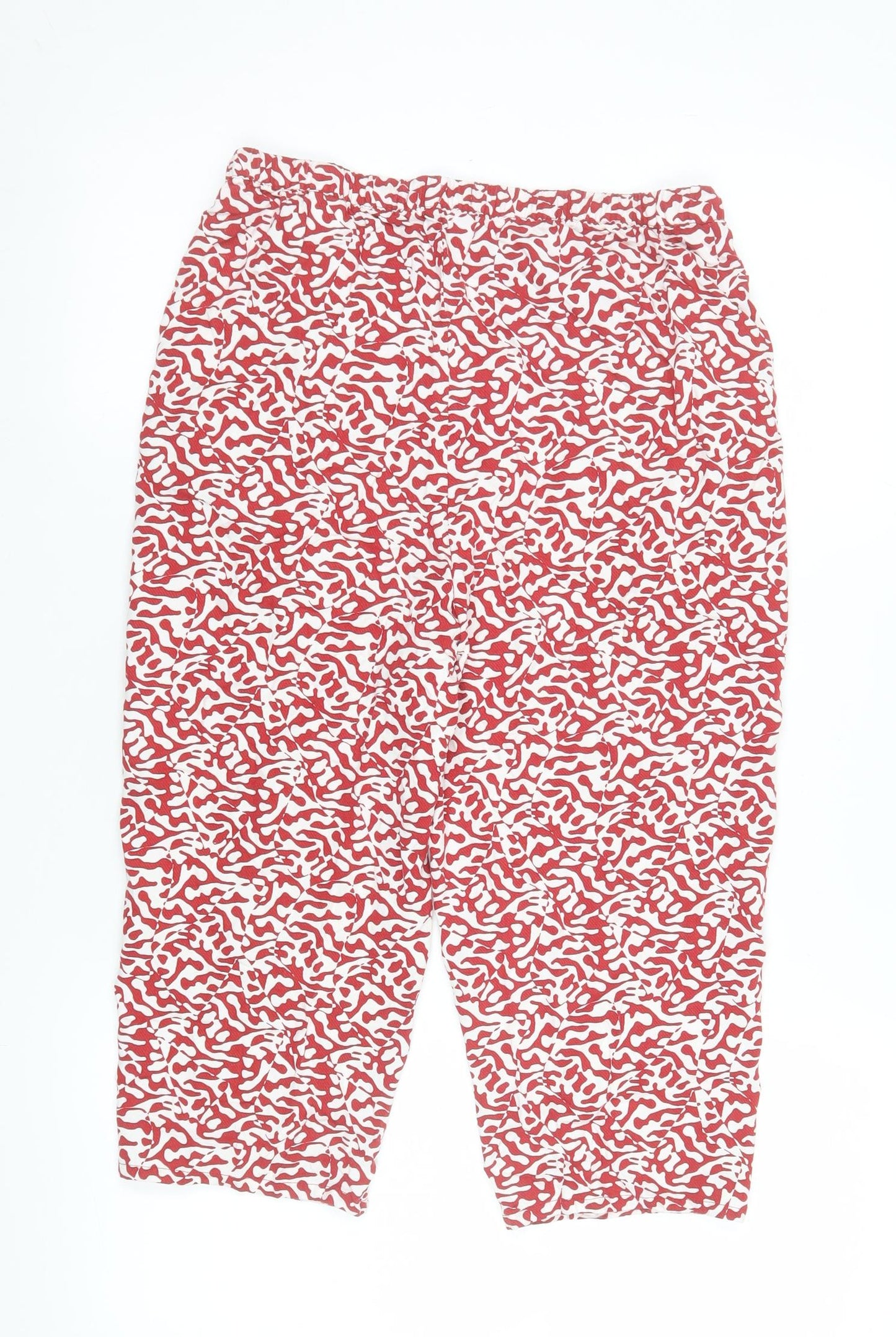 Marks and Spencer Women Red Camouflage Bermuda Shorts Size 10