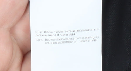 Hugo Boss Men's Black Cotton Crew Neck Short Sleeve T-Shirt L