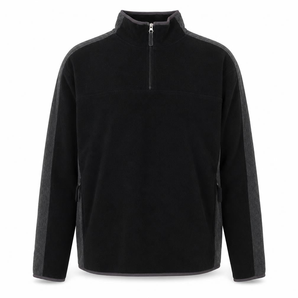 Ashford Sport Men’s Black Fleece 1/4 Zip Pullover Sweatshirt L