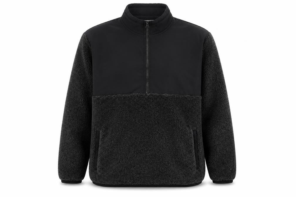 Tu Mens Grey 2XL Fleece 1/2 Zip Pullover Sweatshirt
