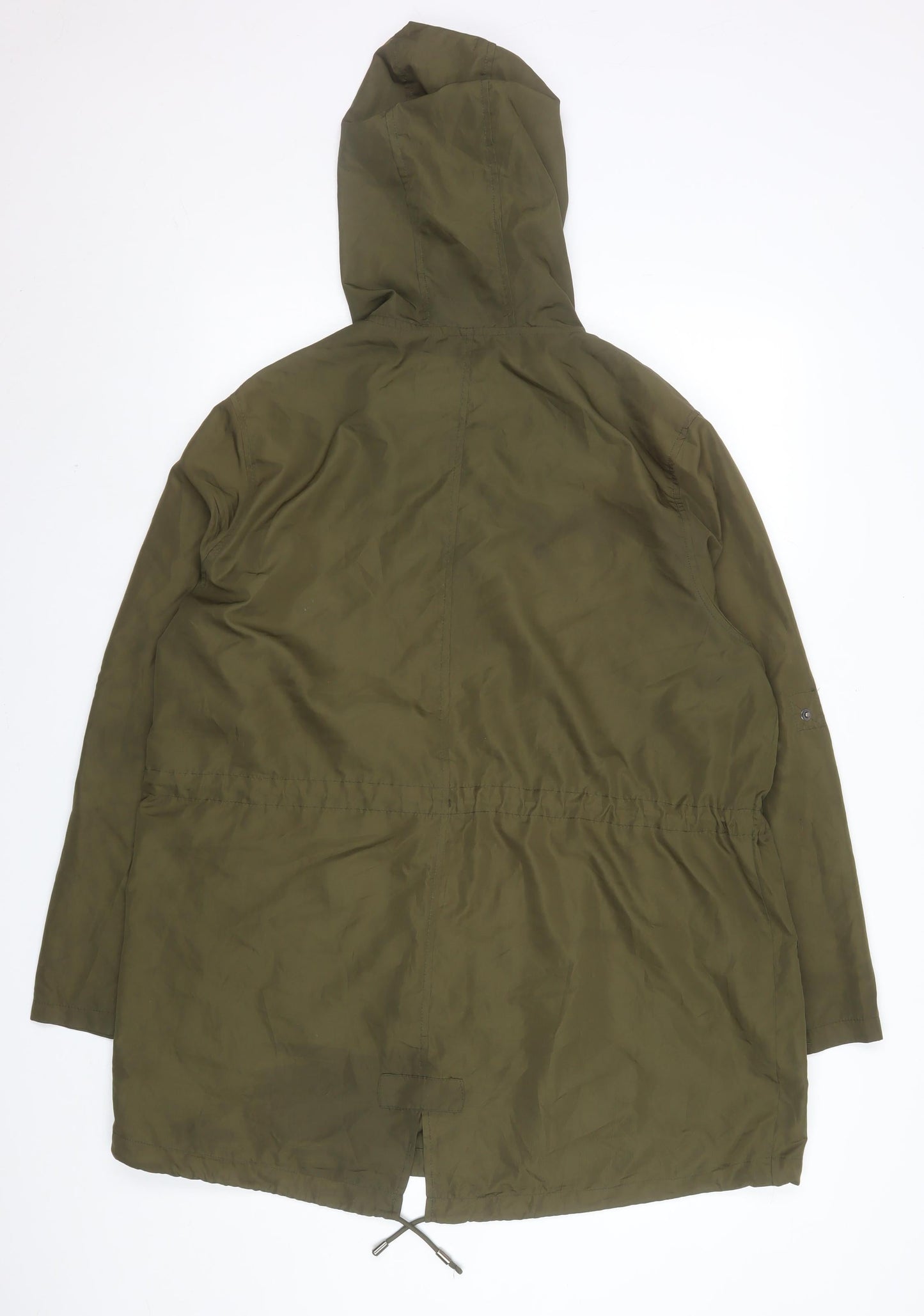 Primark Cares Women’s Green L Hooded Parka Jacket with Drawstring Waist