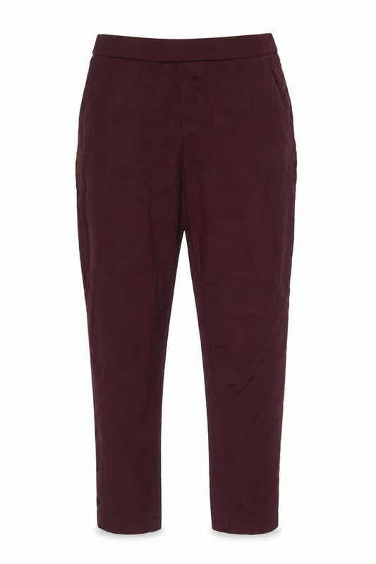 H&M Women’s Brown Tapered Trousers Size 8 L.O.G.G. Elastic Waist