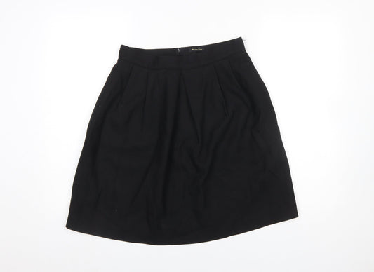 Massimo Dutti Women's Black A-Line Knee Length Skirt Size 12