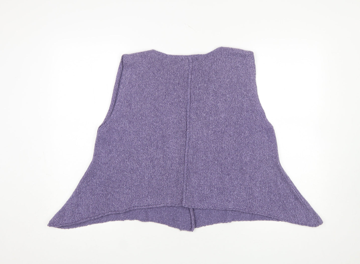 Pôles Women's Purple Merino Wool Silk Sleeveless Knit Vest M