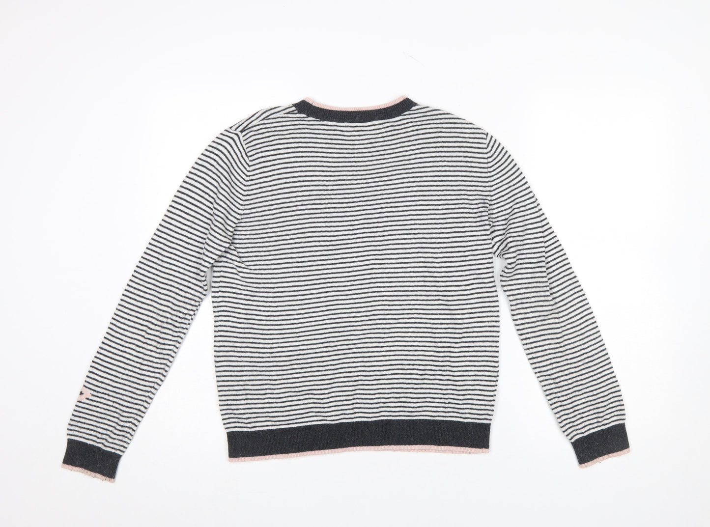 Mintie by Mint Velvet Girls Black Striped Lightning Jumper 11-12 Years