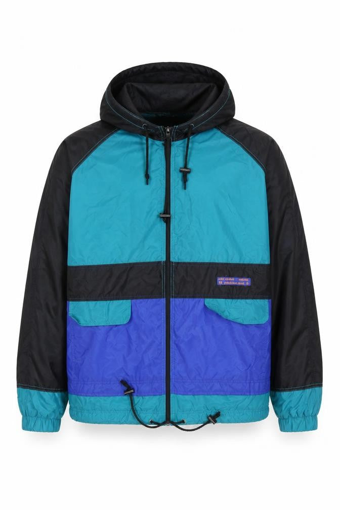 Marcel Clair Men’s Blue Colour Block Windbreaker Jacket M