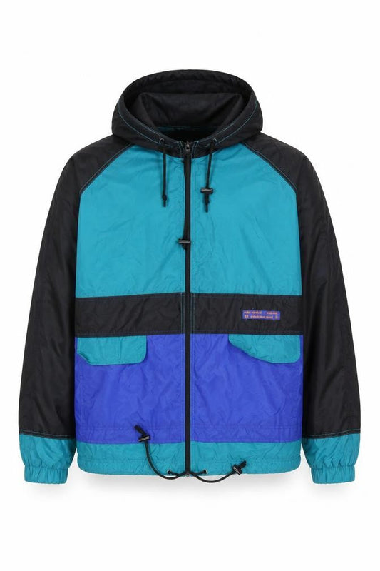 Marcel Clair Men’s Blue Colour Block Windbreaker Jacket M